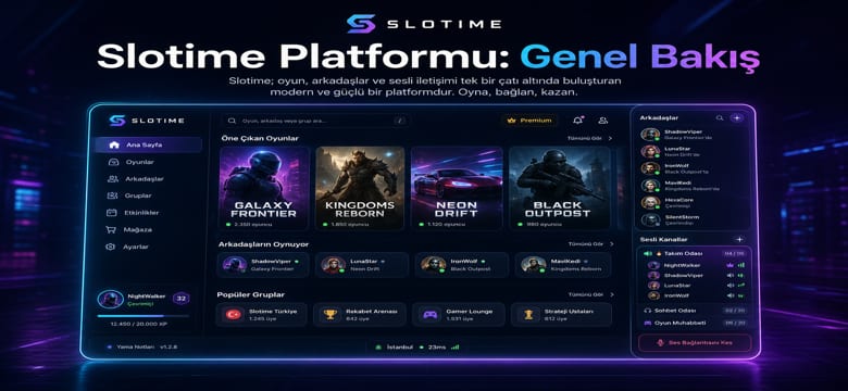 Slotime Platform Genel Görünüm